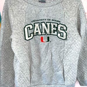 Grey university of Miami sweatshirt